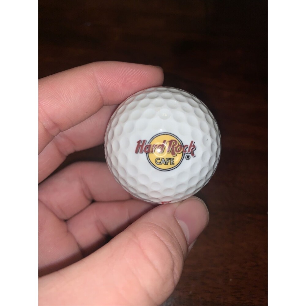 Hard Rock Cafe Logo Golf Ball Pinnacle Collectors Display Double Sided Logo